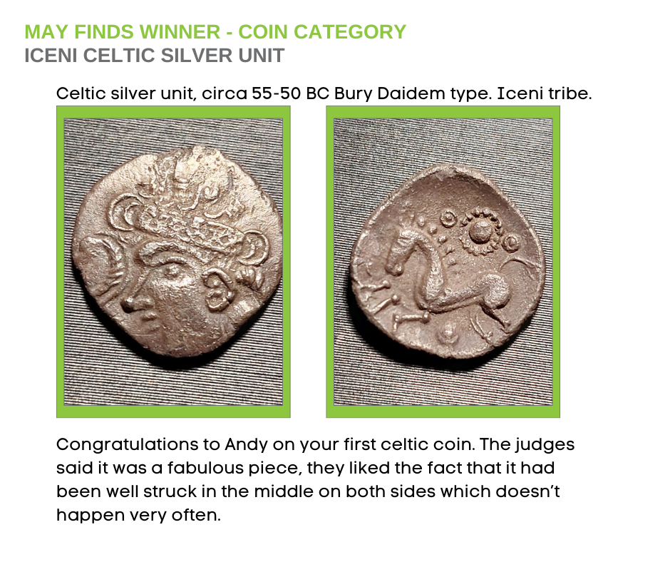 Coin category winner for the May finds competition