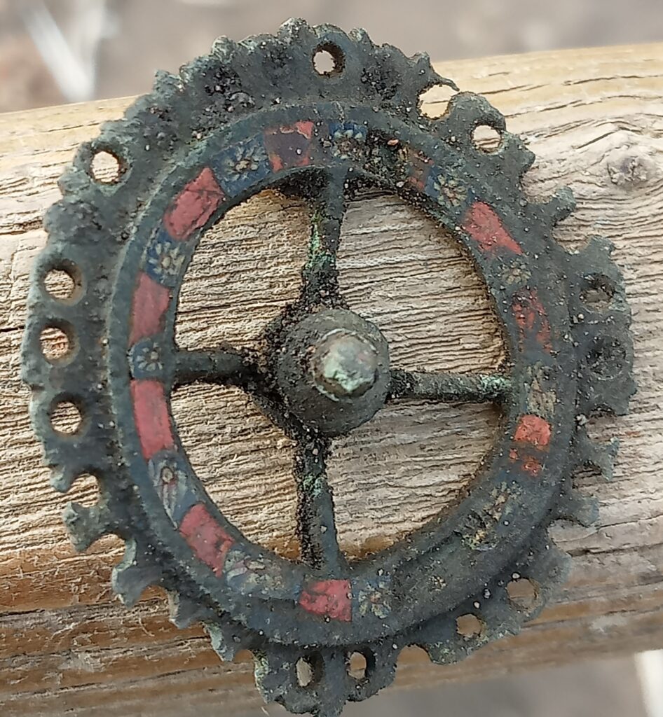 Roman Millifiora wheel brooch