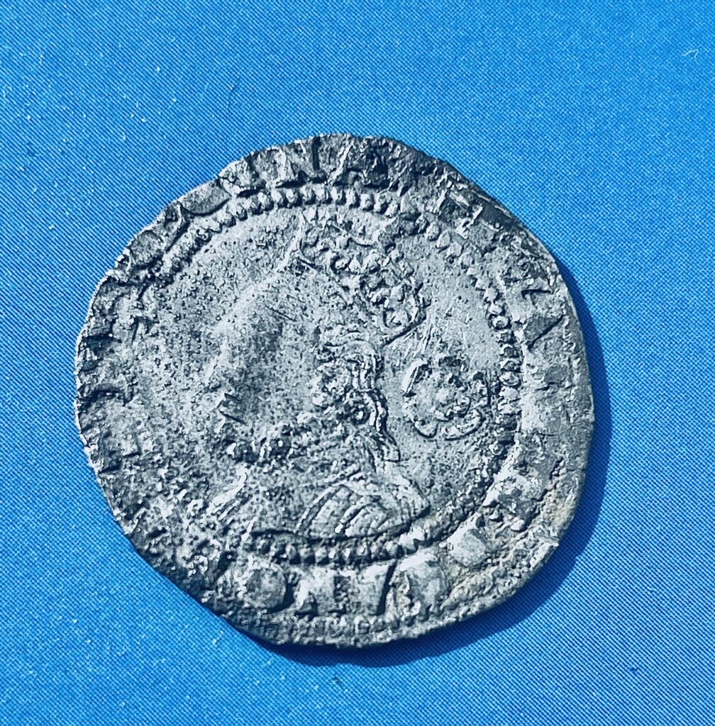 Elizabeth l hammered three pence
