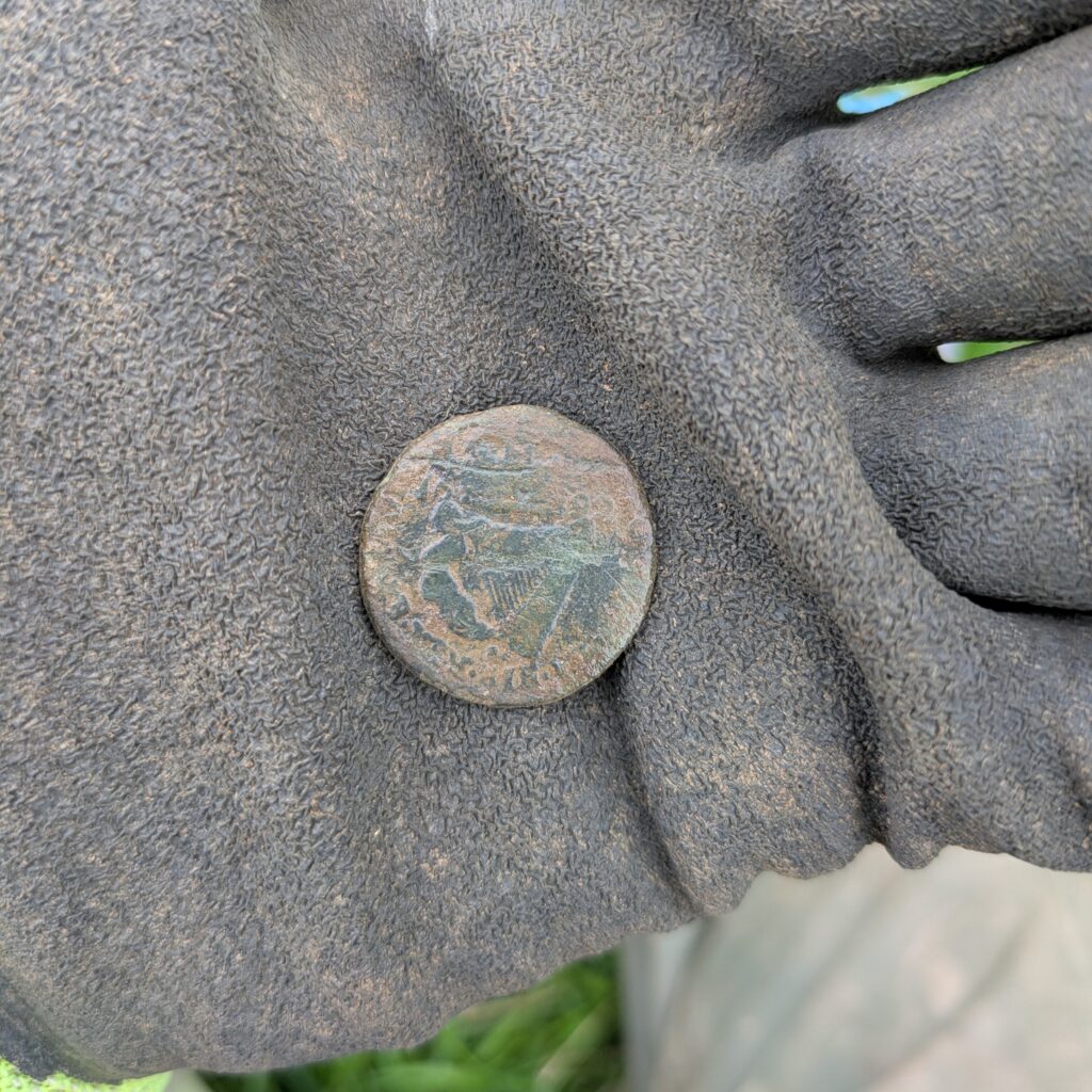 1692 William & Mary Irish Halfpenny Coin